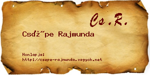 Csépe Rajmunda névjegykártya